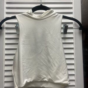 Nasty Gal- White mock neck crop top